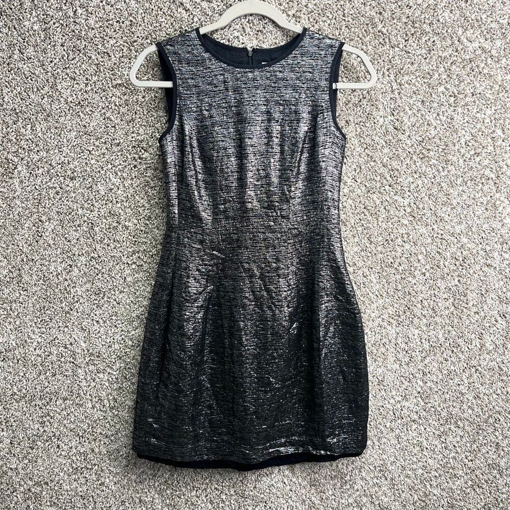Shoshanna Dress Women’s 0 Silver‎ Sleeveless Fit and Flare Mini
